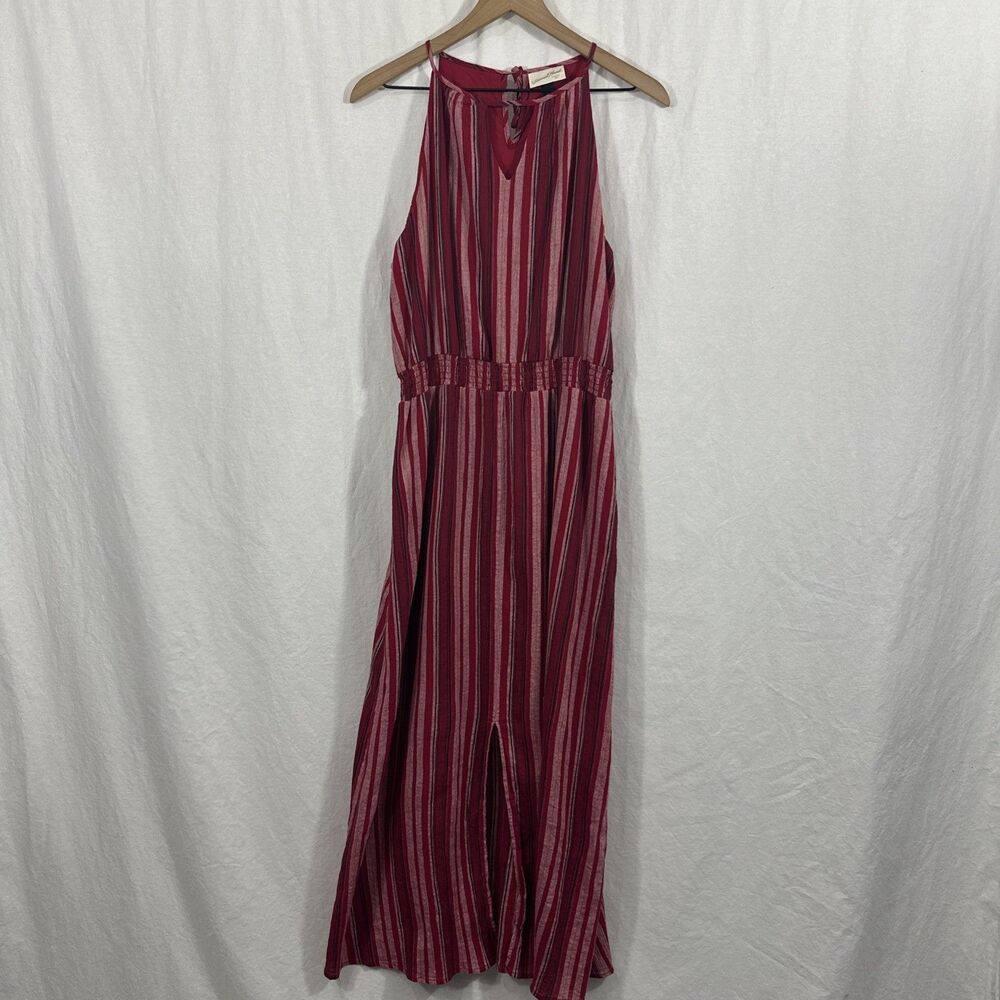 Universal Thread Womens Size XL Red Multicolor Striped Maxi Dress Boho Summer